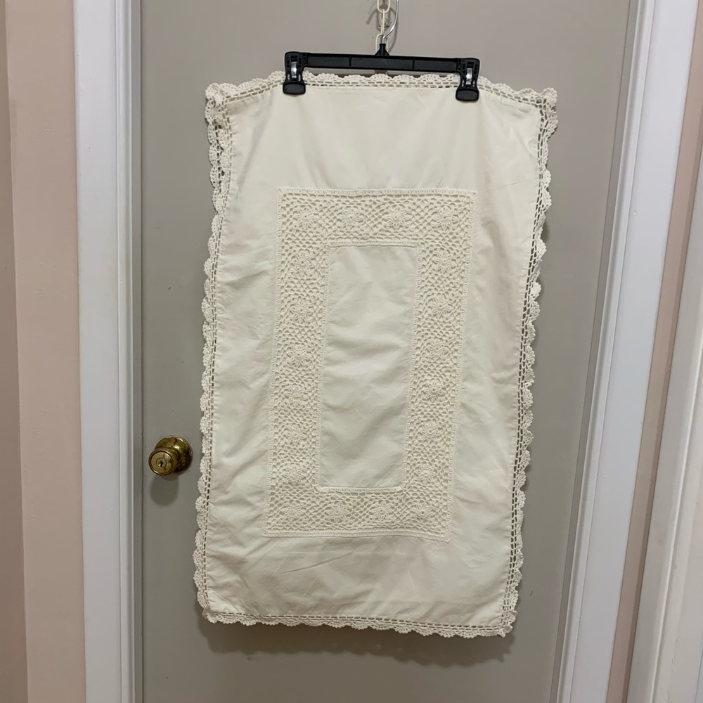 Vintage Shams with crochet border